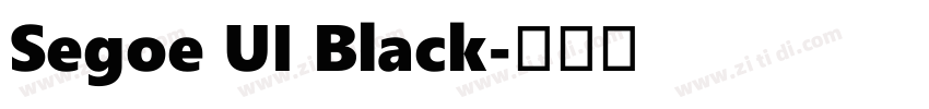 Segoe UI Black字体转换